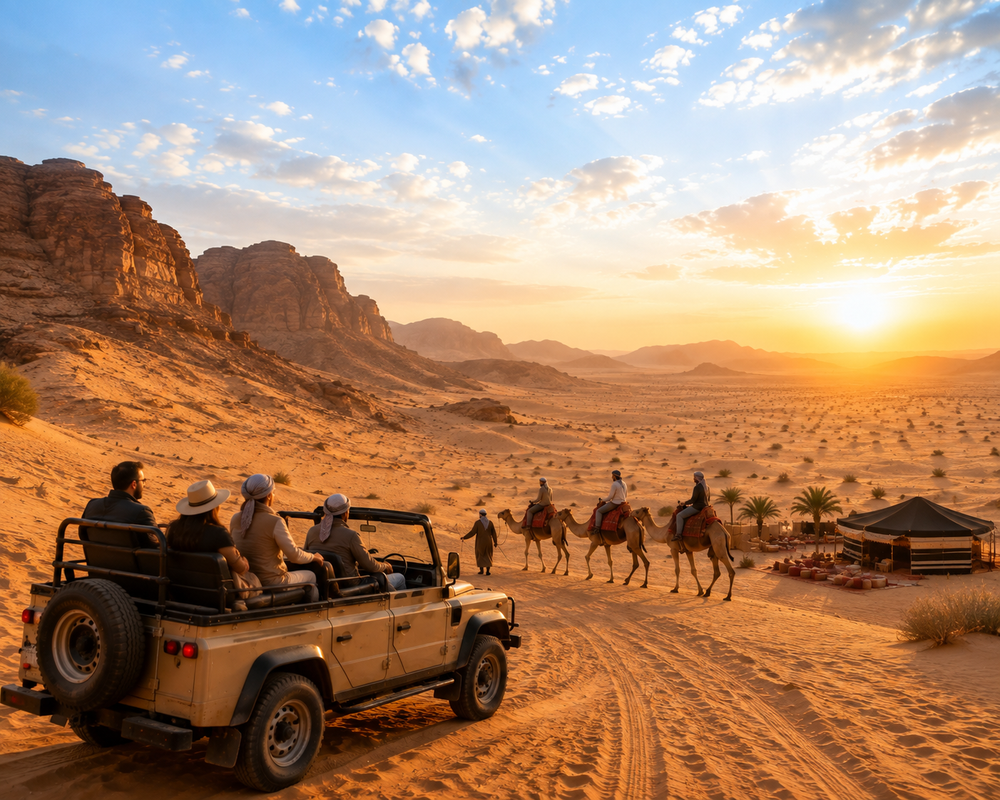 Morning Desert Adventure & Hot Air Balloon Combo