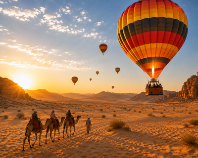 Morning Desert Adventure & Hot Air Balloon Combo
